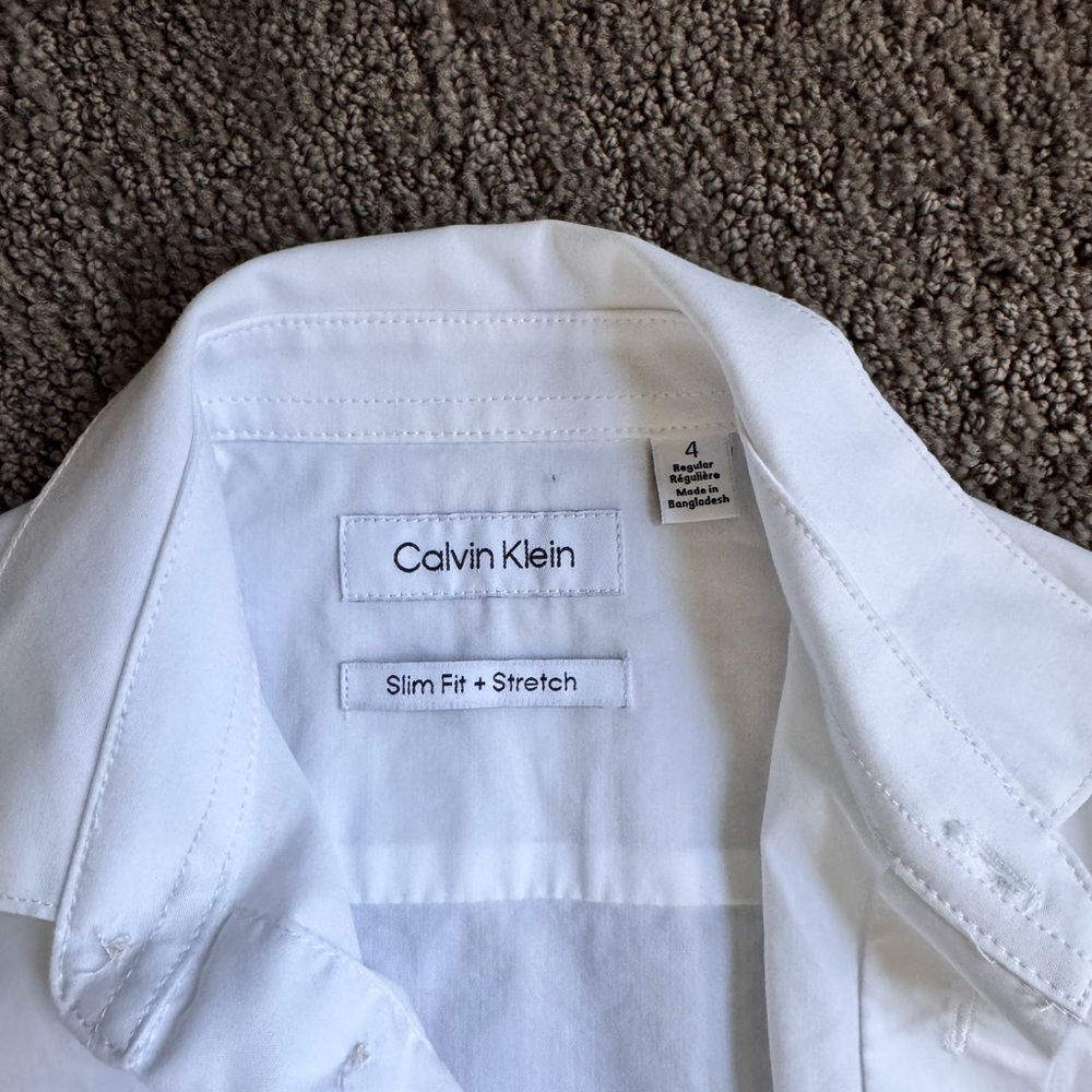 Calvin Klein White Button Down Shirt Classic Design
